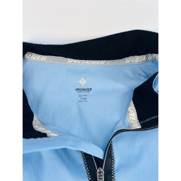 Specialized Cycling Jacket XL Baby Blue Full Zip Sleeves Vest Windbreaker Womens - Picture 6 of 12